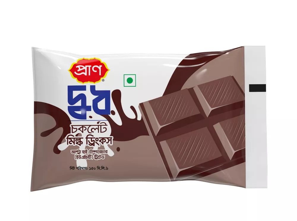 Pran Chocolate Flavored Milk Pouch-150ml
