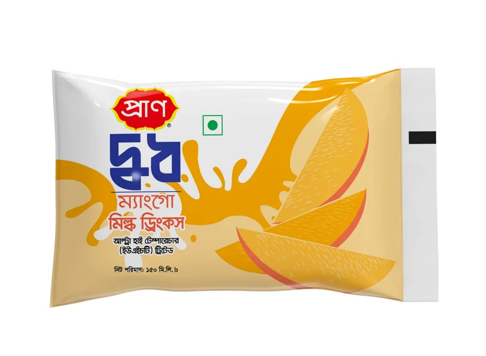 Pran Mango Flavored Milk Pouch-150ml
