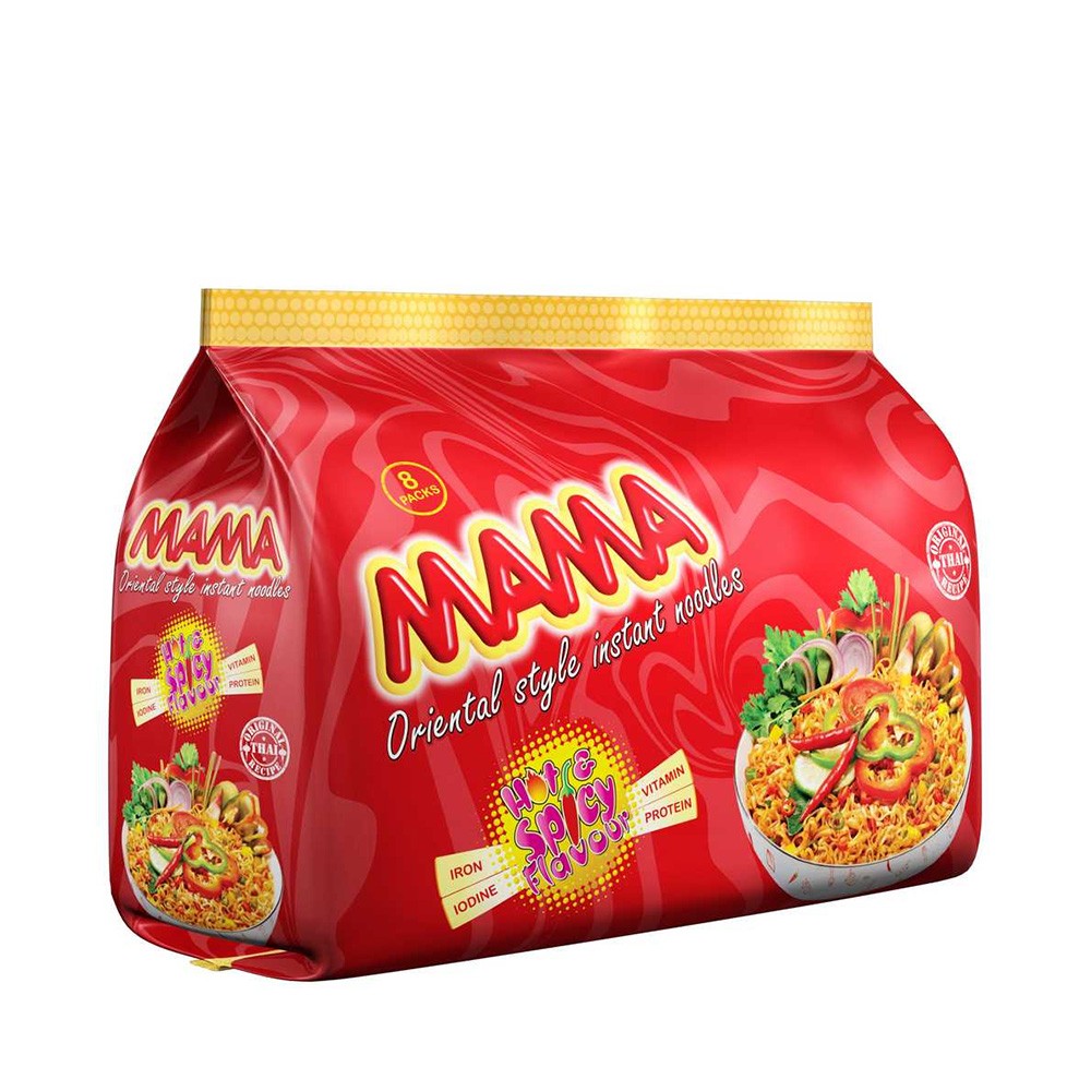 Mama Noodles Hot & Spicy Flavour-8pcs