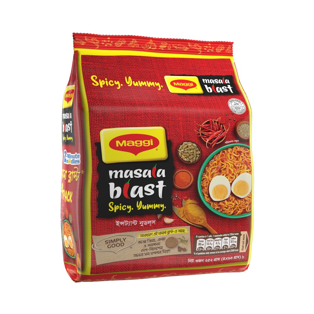 Nestle Maggi Masala Blast Noodles-4pack